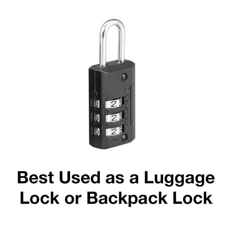 Master Lock 646D Set Your Own Combination Luggage Lock, 13/16 in. Wide with 11/16 in. Long Shackle, Black - Image 3
